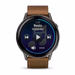 Garmin Venu 4 Smartwatch 45 mm Nero GPS cinturino pelle Marrone - Vista aggiuntiva 4
