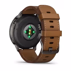 Garmin Venu 4 Smartwatch 45 mm Nero GPS cinturino pelle Marrone - Vista aggiuntiva 7