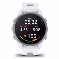 Garmin Forerunner 170 3,05 cm (1.2") AMOLED 30 mm Digitale 390 x 390 Pixel Touch screen Bianco GPS (satellitare) - Vista aggiuntiva 2