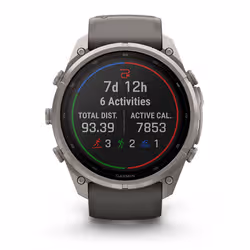 Garmin fēnix 9 Pro 3,81 cm (1.5") AMOLED 51 mm Digitale 466 x 466 Pixel Touch screen Titanio Wi-Fi GPS (satellitare) - Vista aggiuntiva 8