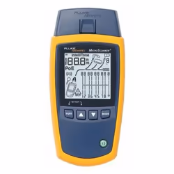 Fluke MicroScanner², RJ-11, RJ-45, Test di schermatura, LCD, Blu, Giallo, UTP, FTP, SSTP, Coax, IEEE 802.3, IEEE 802.3af