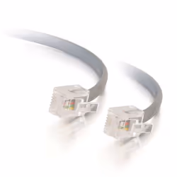 C2G 5m RJ11 6P4C Straight Modular Cable, 5 m, RJ-11, Maschio/Maschio, Grigio, 10 g