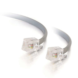 C2G 5m RJ11 6P4C Straight Modular Cable cavo di segnale Grigio