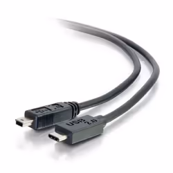C2G USB 2.0, C - Mini B, 1m, 1 m, USB C, Mini-USB B, USB 2.0, Maschio/Maschio, Nero