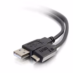 C2G 3m, USB2.0-C/USB2.0-A, 3 m, USB C, USB A, USB 2.0, Maschio/Maschio, Nero