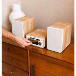 Pure Classic Stereo Mini Microsistema audio per la casa 40 W Quercia, Bianco - Vista aggiuntiva 7