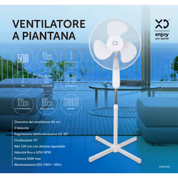 XD Enjoy Ventilatore A Piantana 40 Cm - Vista aggiuntiva 2