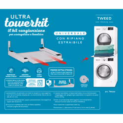 TWEED Kit Congiunzione Per Asciugatrice E Lavatrice Con Ripiano Estraibile - Vista aggiuntiva 3