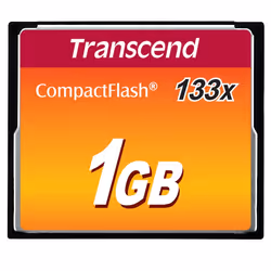 Transcend 1 GB CF 133x, 1 GB, CompactFlash, MLC, 50 MB/s, 20 MB/s, Nero