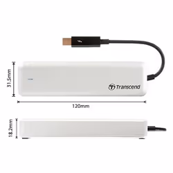 Transcend JetDrive 855 Tecnologia Thunderbolt 960 GB Argento - Vista aggiuntiva 4