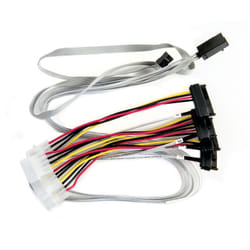 Microchip Technology 2280100-R cavo Serial Attached SCSI (SAS) 0,8 m 6 Gbit/s Multicolore, Bianco