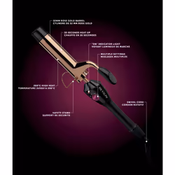 Revlon RVIR1159E messa in piega Ferro per ricci Caldo Nero, Rose Gold - Vista aggiuntiva 4