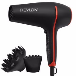 Revlon RVDR5317E, Ceramica, Nero, Rosso, 2000 W