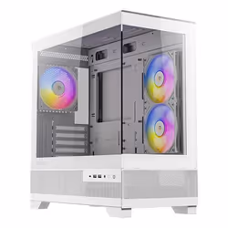 Antec CX500m ARGB, Mini Tower, PC, Bianco, ITX, micro ATX, Vetro, Acciaio, 16,5 cm
