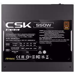 Antec CSK550DC alimentatore per computer 550 W 24-pin ATX ATX Nero - Vista aggiuntiva 8