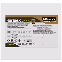 Antec GSK850 V2 alimentatore per computer 850 W 20+4 pin ATX ATX Bianco - Vista aggiuntiva 7