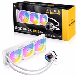 Antec Vortex Lum 360 White ARGB Processore Kit di raffreddamento a liquido 12 cm Bianco