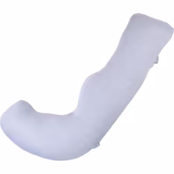 Cuscino a forma di J con resistente imbottitura in cotone e seta per sostenere schiena, pancia, gambe e collo.