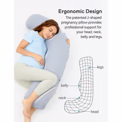 Cuscino di gravidanza a forma J Momcozy 1 St
