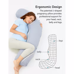Cuscino di gravidanza a forma J Momcozy 1 St - Vista aggiuntiva 4