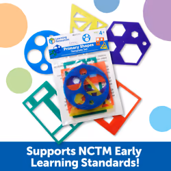 Learning Resources Primary Shapes Template Set Multicolore Plastica Stencil in simboli - Vista aggiuntiva 2