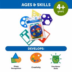Learning Resources Primary Shapes Template Set Multicolore Plastica Stencil in simboli - Vista aggiuntiva 3