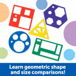 Learning Resources Primary Shapes Template Set Multicolore Plastica Stencil in simboli - Vista aggiuntiva 5