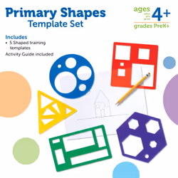 Learning Resources Primary Shapes Template Set Multicolore Plastica Stencil in simboli - Vista aggiuntiva 6