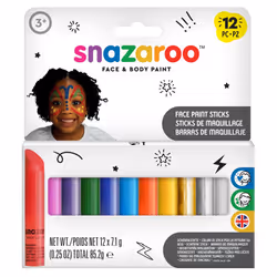 Snazaroo 1172193, Nero, Blu, Oro, Verde, Arancione, Rosa, Viola, Rosso, Argento, Turchese, Bianco, Giallo, Duro, Adulti e bam ...