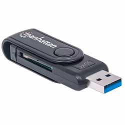 Manhattan 101981 lettore di schede USB 3.2 Gen 1 (3.1 Gen 1) Type-A Nero - Vista aggiuntiva 2