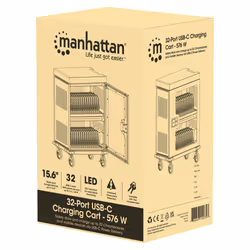 Manhattan 102353 portable device management cart& cabinet Carrello per la gestione dei dispositivi portatili Grigio - Vista aggiuntiva 5