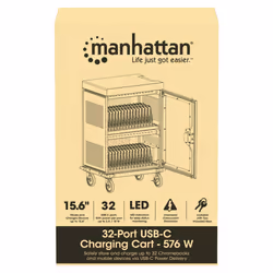 Manhattan 102353 portable device management cart& cabinet Carrello per la gestione dei dispositivi portatili Grigio - Vista aggiuntiva 7