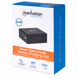 Manhattan 130554 replicatore di porte e docking station per laptop USB 3.2 Gen 1 (3.1 Gen 1) Type-C Nero