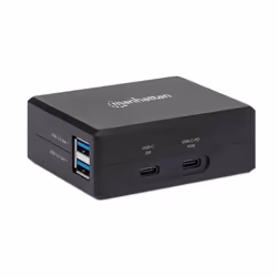 Manhattan 130554 replicatore di porte e docking station per laptop USB 3.2 Gen 1 (3.1 Gen 1) Type-C Nero