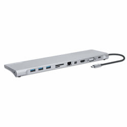Manhattan 130578 replicatore di porte e docking station per laptop Cablato USB 3.2 Gen 1 (3.1 Gen 1) Type-C Alluminio