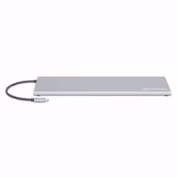 Manhattan 130578 replicatore di porte e docking station per laptop Cablato USB 3.2 Gen 1 (3.1 Gen 1) Type-C Alluminio