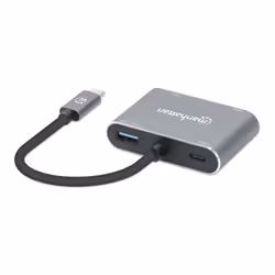 Manhattan 130691 replicatore di porte e docking station per laptop Cablato USB 3.2 Gen 1 (3.1 Gen 1) Type-C Grigio