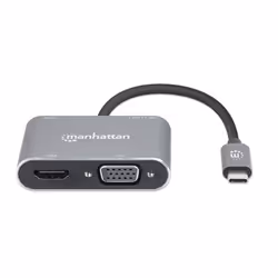 Manhattan 130691 replicatore di porte e docking station per laptop Cablato USB 3.2 Gen 1 (3.1 Gen 1) Type-C Grigio - Vista aggiuntiva 5