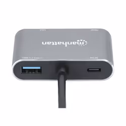 Manhattan 130691 replicatore di porte e docking station per laptop Cablato USB 3.2 Gen 1 (3.1 Gen 1) Type-C Grigio - Vista aggiuntiva 6