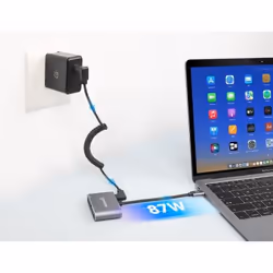 Manhattan 130691 replicatore di porte e docking station per laptop Cablato USB 3.2 Gen 1 (3.1 Gen 1) Type-C Grigio - Vista aggiuntiva 8