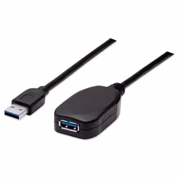Manhattan 150712, 5 m, USB A, USB A, USB 3.2 Gen 1 (3.1 Gen 1), Maschio/Femmina, Nero