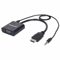 Manhattan 151450, 0,3 m, HDMI + 3.5mm, VGA (D-Sub), Maschio, Femmina, Dritto