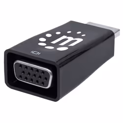 Manhattan 151542 adattatore per inversione del genere dei cavi HDMI VGA, 3.5mm Nero