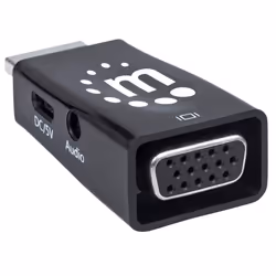 Manhattan 151542 adattatore per inversione del genere dei cavi HDMI VGA, 3.5mm Nero - Vista aggiuntiva 4