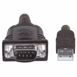 Manhattan 151801 cavo seriale Argento 0,45 m USB A Serial/COM/RS232/DB9