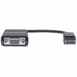 Manhattan 151962 cavo e adattatore video 0,15 m DisplayPort VGA (D-Sub) Nero