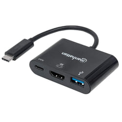 Manhattan 152037 replicatore di porte e docking station per laptop Nero