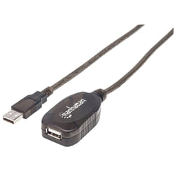 Manhattan 152365 cavo USB USB 2.0 15 m USB A Argento