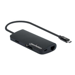 Manhattan 152372 replicatore di porte e docking station per laptop USB 3.2 Gen 1 (3.1 Gen 1) Type-C Nero
