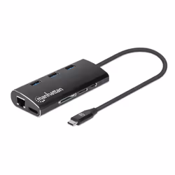 Manhattan 152440, USB tipo-C, 100 W, Nero, MicroSD (TransFlash), SD, Alluminio, CE, FCC, RoHS2, WEEE